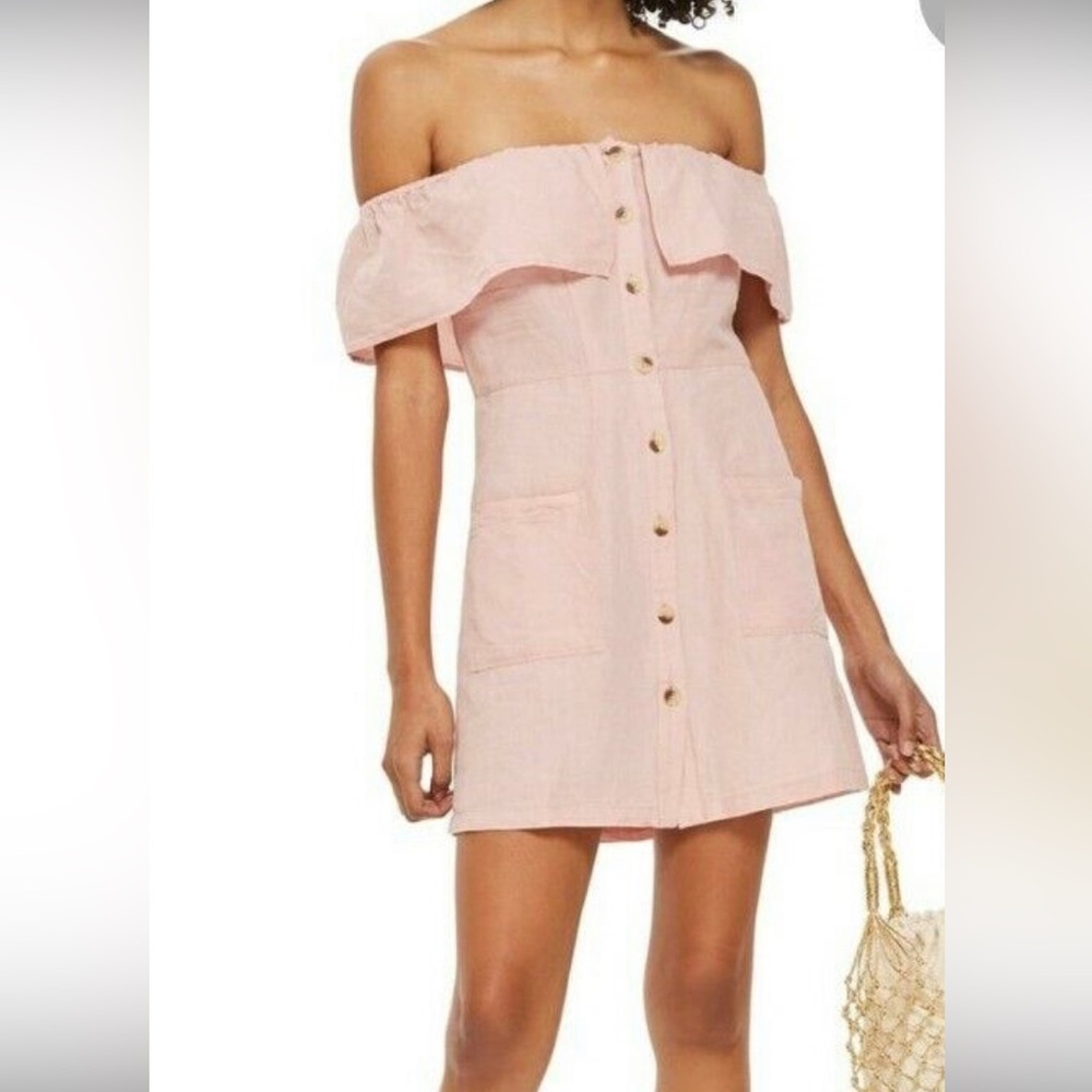Topshop off shoulder mini dress